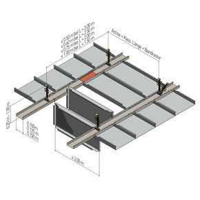 KLB 5.2.0.2 Panneau-bande en suspension directe - sous-structure simple