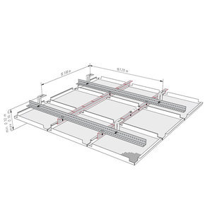 KQH 2.1.1.3 Standard design with grid profile - short suspension