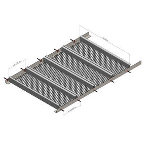 Streckmetall - Gangdecke aufgelegt auf Randwinkel